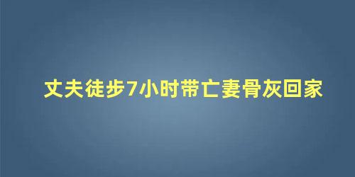 丈夫徒步7小时带亡妻骨灰回家