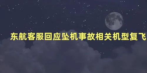 东航客服回应坠机事故相关机型复飞