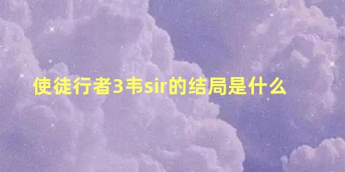 使徒行者3韦sir的结局是什么