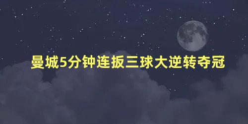 曼城5分钟连扳三球大逆转夺冠