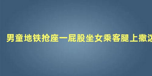 男童地铁抢座一屁股坐女乘客腿上撒泼