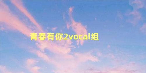 青春有你2vocal组