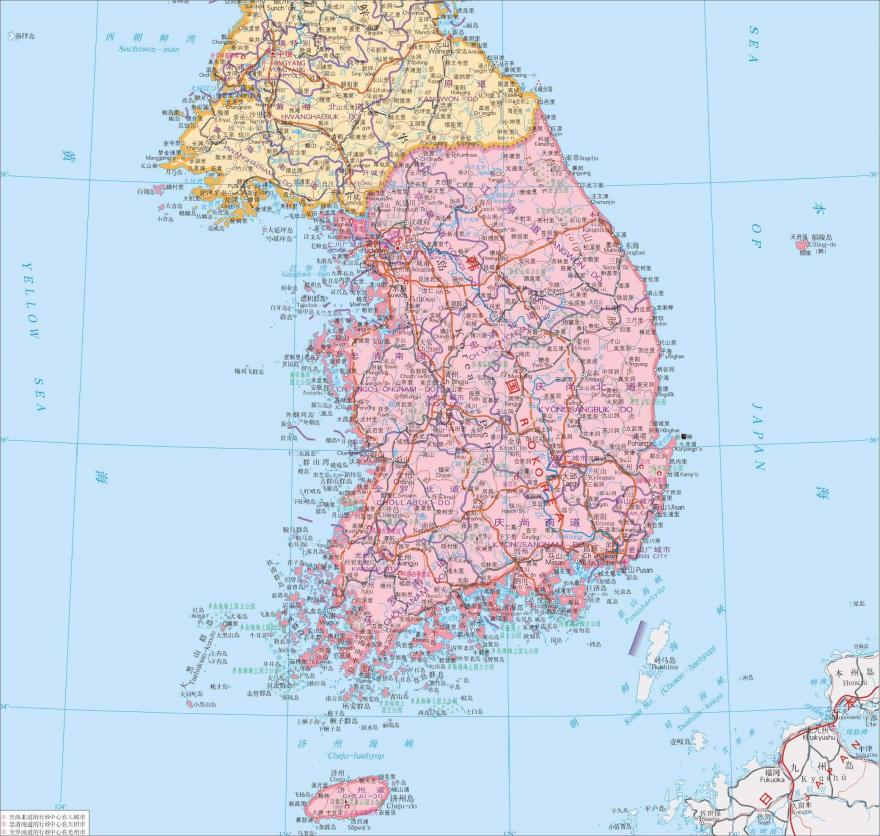 韩国有多大相当于中国哪里